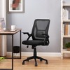 VECELO Mid-Back Swivel Ergonomic Office Chair with Adjustable Arms Mesh Lumbar Support - 2 of 4