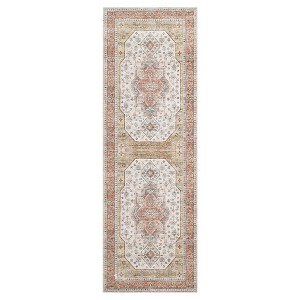 WhizMax Washable Floral Print Area Rug,Traditional Vintage Boho Indoor Carpet - 1 of 4