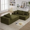 KWPZQEB 108" Modern Boneless Couch, L-Shaped Chenille Upholstered Sectional Sofa Couch With Pillows & Deep Seat for Living Room, No Assembly Required - 3 of 4
