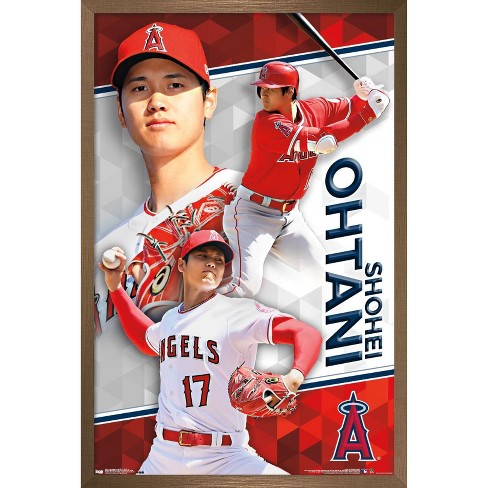 Trends International Mlb Los Angeles Angels Shohei Ohtani 18 Framed Wall Poster Prints Bronze Framed Version 22 375 X 34 Target