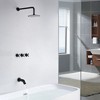 Sumerain Tub Shower Faucet, Matte Black Bathtub Faucet Set with Waterfall Tub Spout and Trim  Kit - 4 of 4