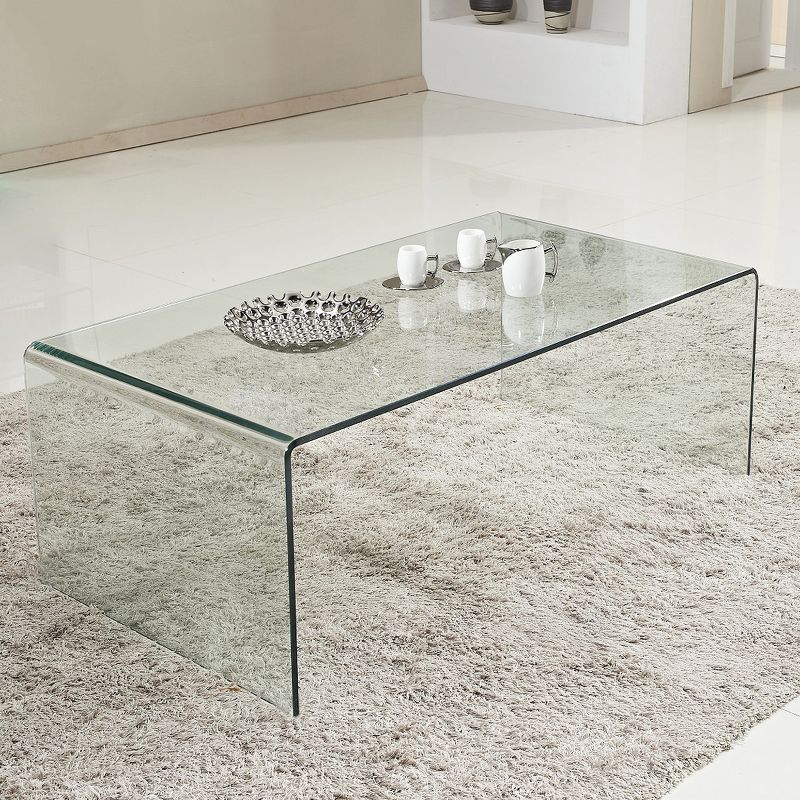 Tangkula Tempered Glass Coffee Table Accent Cocktail Side Table Living Room Furniture, 3 of 8