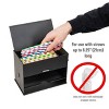 Mind Reader Straw or Pencil Dispenser: Black Metal & Plastic, Coffee Maker Accessory, 6.5" Height, 8.5" Width, 5" Depth - 4 of 4