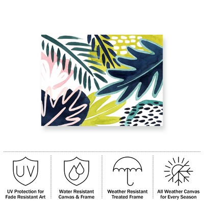 Tropical Collage 14" x 19" Outdoor Canvas Print