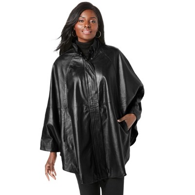 Jessica London Women's Plus Size Leather Duster