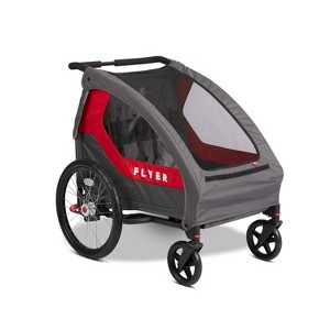 Radio Flyer Duoflex Bike Trailer to Stroller - Gray/Red/Black - 1 of 4