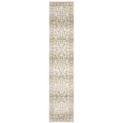 Oriental Weavers A9818G076365ST Andorra 9818G2 0" Area Rug, 2' 6" X 12', Beige