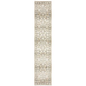 Oriental Weavers A9818G076365ST Andorra 9818G2 0" Area Rug, 2' 6" X 12', Beige - 1 of 4