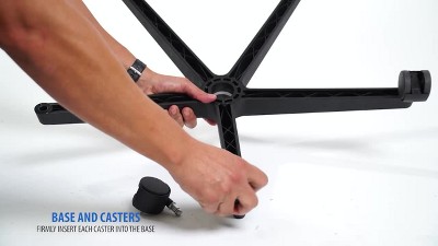 Adjustable Mesh Task Chair with Lumbar Support, Black