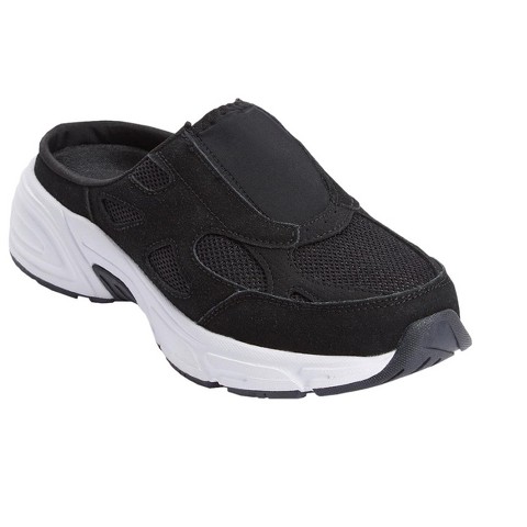 Женские кроссовки Comfortview CV Sport Claude Slip On Sneaker - 9 1/2 M, Black (Wide Widths Available)