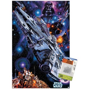 Trends International Star Wars: Global Art - Millennium Falcon Unframed Wall Poster Prints - 1 of 4