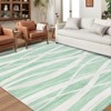9x12 Washable Area Rugs, Rug for Living Room, Soft Modern Wave Distressed Carpet, Non-Slip Entry Rug, Print Rug, Low Pile Non-Shedding Foldable Rugs - 2 of 4