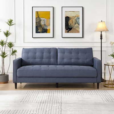 CAVINAS 74" Modern Sofa with Armrests for Living Room,2-Seater Upholstered Couch,High Resilience Love Seat Sofa,Solid Wood Frame Comfy Couch