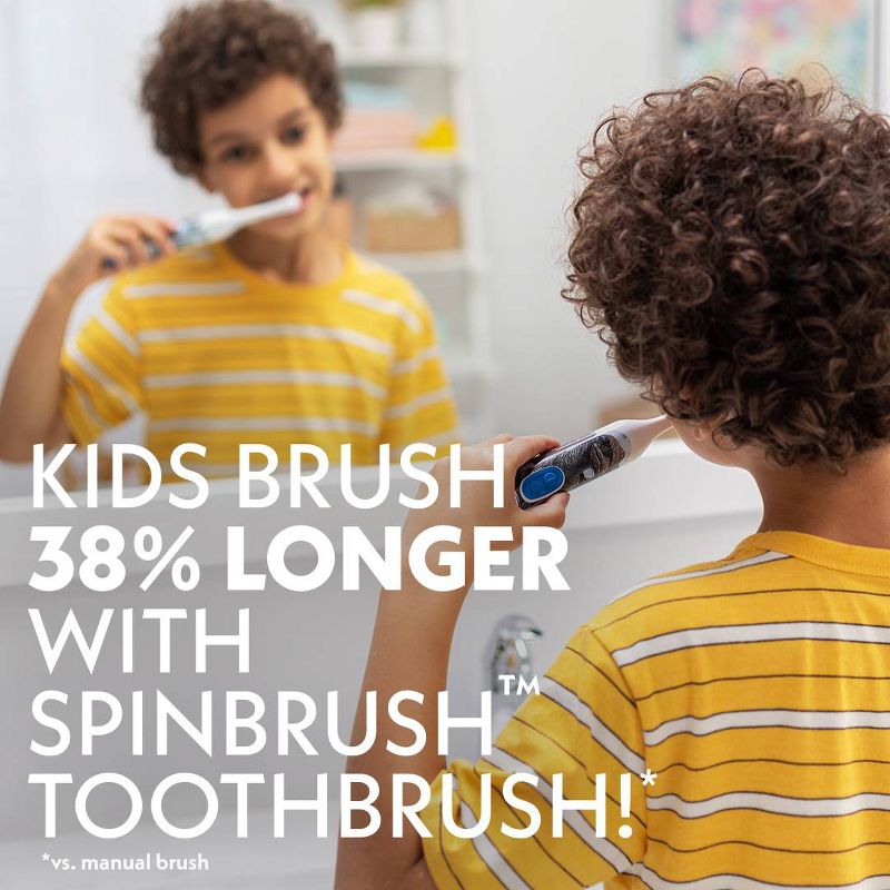 Spinbrush Kids&#39; Spider-Man Electric Toothbrush, 4 of 7