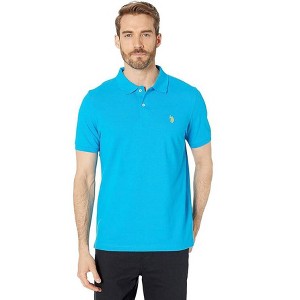 U.S. Polo Assn. Men's Classic Polo Shirt, Two-Button Closure Pique Polo Shirt, Summer Fashion Golf Shirt - 1 of 2