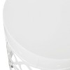 Infurnic Patio End Tables Modern Side Table Set Table Stylish Modern Design All-Season Use Standard Outdoor, White, 13.75"*13.75"*18" - 4 of 4