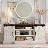SinCiDo Farmhouse TV Stand for Up to 85" TVs, Rustic Entertainment Center w/Sliding Barn Door, Media Console w/Storage Cabinet - 3 of 4