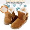 NPolar Women Ladies Snow Boots Super Soft Fabric Mid-Calf Winter Shoes  w/ Anti-slip Rubber Base Bowknot - 3 of 4