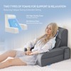 Itopfox 10-in-1 Ergonomic Reading Pillow with Detachable Armrests, Memory Foam Back Support for Sitting in Bed or Couch, Comfortable for Reading - 3 of 4