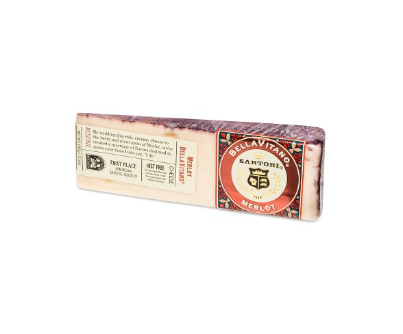 Sartori Bellavitano Merlot Cheese Wedge - 5.3oz