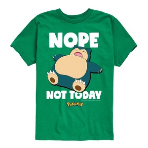 Boys' - Pokémon - Snorlax Nope Not Today Short Sleeve Graphic T-Shirt - 1 of 4