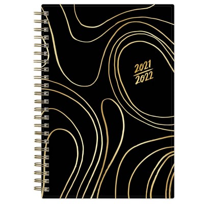 2021-22 Academic Weekly/Monthly Planner 5" x 8" Black Swirl - Idlewild