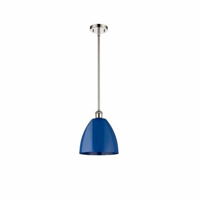 Plymouth Dome - 1 Light Stem Hung Pendant In Industrial Style-10.88 Inches Tall and 9 Inches Wide