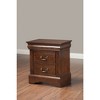 Alpine Furniture,West Haven 2 Drawer Nightstand, Cappuccino - 4 of 4