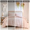 Gulches Twin Twin XL Pink 2 Piece Clip Jacquard Comforter Set - 4 of 4
