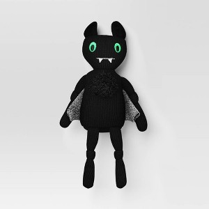 Knit Character Bat Sitabout Figurine - Hyde and EEK! Boutique™ Black - 1 of 3