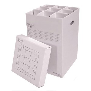 Advanced Organizing Systems - MGR-25-9 Roll File Storage Box - Corrugated 25x17.5x17.5 With 9 Compartments - 1 of 4