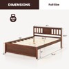 Infans Full Size Bed Frame with Headboard Wood Slat Support No Box Spring Needed - 2 of 4