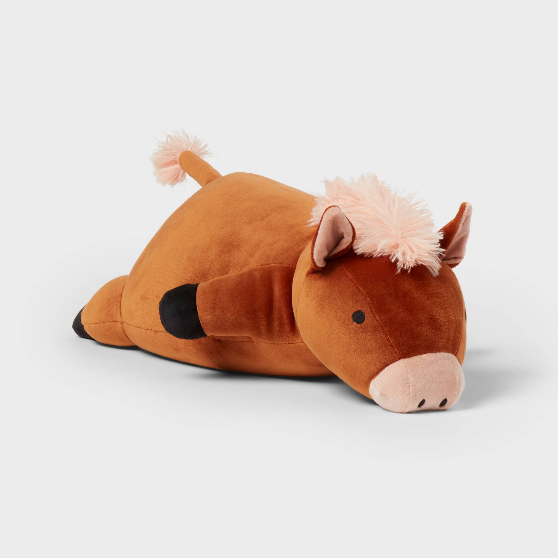 Horse Weighted Plush Kids' Throw Pillow Brown - Pillowfort™