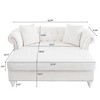 GDFStudio Marion 63"W Oversized Upholstered Chaise Lounge with 2 Pillows - 3 of 4