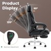Ora Maison PU Leather 300lbs Reclining Office Chair with Footrest - 4 of 4