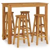vidaXL 5 Piece Patio Bar Set Solid Wood Acacia - 2 of 4