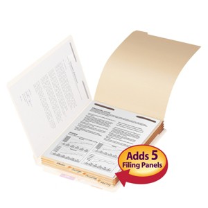 Smead Folder Divider with Fastener, Bottom 1/5-Cut Tab, Letter Size, Manila, 50 per Pack (35600) - 1 of 4