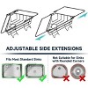 LunaLulinlk Space-Saving Adjustable Sponge Holder for All Sink Types, Non-Slip Rust-Resistant for Brushes, Soap, Sponges (Black) - 3 of 4