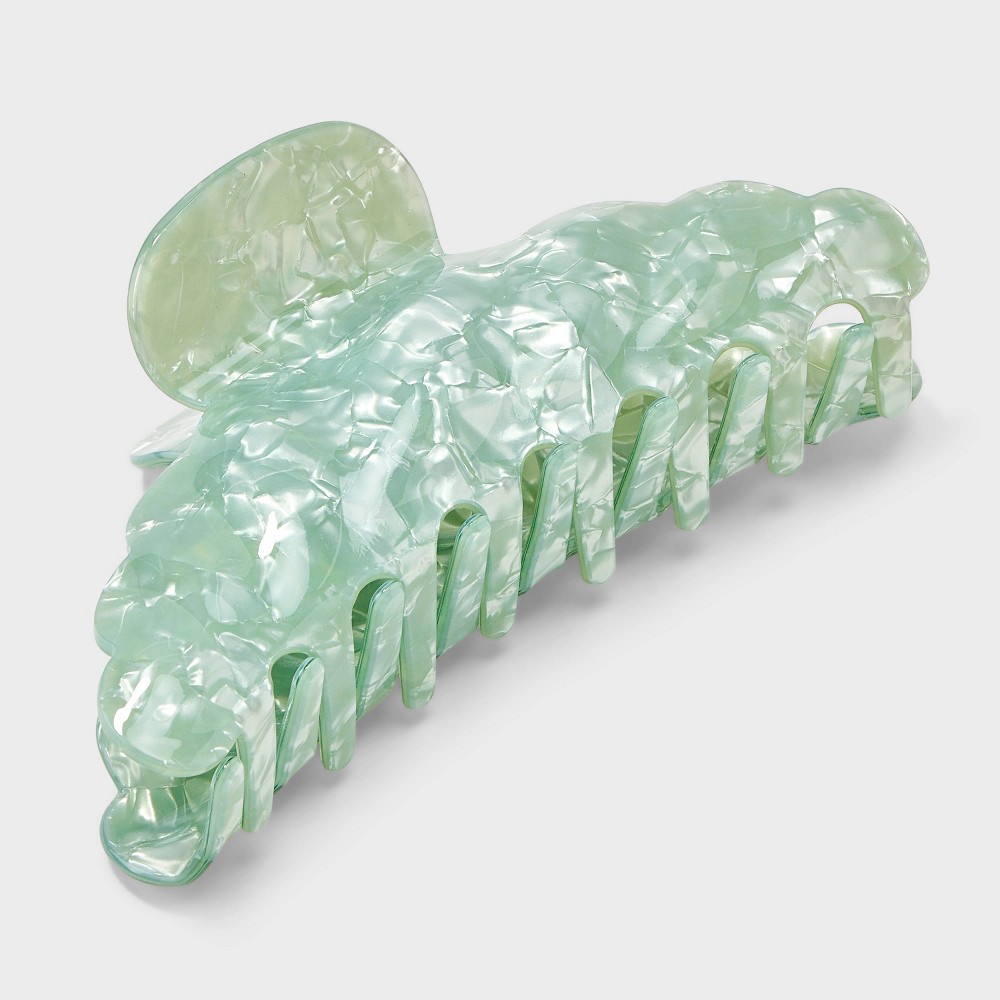 Marble Claw Hair Clip - A New Day Green/Ivory