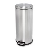 Honey-Can-Do 30L Round Step Can with Bucket: Silver Steel Pedal-Operated Indoor Trash Bin, 7.92 Gallon Capacity - image 2 of 4