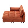 Oversized Corduroy Sleeper Chaise Lounge with USB, Cup Holder & Side Pocket - 2 of 4