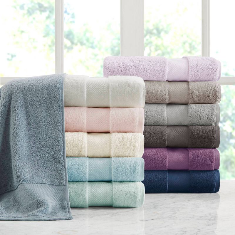 Turkish 100% Cotton 6pc Absorbent Ultra Soft Bath Towel Set, 6 of 9