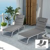 Outsunny Foldable Lounge Chair Cushion Set of 2, UPF50+ 230gsm Olefin and 25D High-Density Foam, Chaise Lounge Cushion Set, 80" x 26" - 2 of 4
