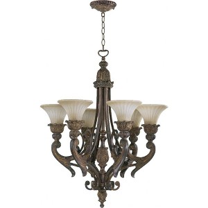Quorum Lighting Madeleine 6-Light Chandelier, Corsican Gold, 6 Lights, 27 Width, 34 Height - 1 of 1