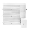 YOOCOZZ Versatile Tipping Bucket Shoe Cabinet with 3 Flip Drawers and Pull-down Seat-White - 2 of 4