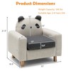 Costway Kids Dinosaur/Panda/Chick Sofa Wooden Armrest Chair Couch w/ Thick Cushion Beech Legs Gift - 3 of 4
