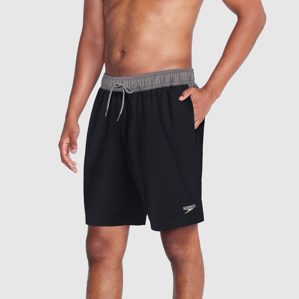 Photos - Swimwear Speedo Men's 5.5" Colorblock Swim Shorts - Gray/Black M 