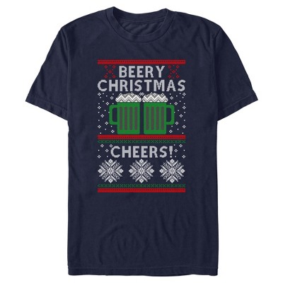 Men's Lost Gods Ugly Sweater Christmas Cheers T-shirt : Target