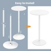 Resenkos Coffee Table, Center Table, Bistro Table,Round Bistro Table 40 Inch Bar Height Tall Coffee Cocktail Table-Set of 1 White - 3 of 4