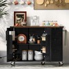 Kitchen Cart with Power Outlet, Internal Storage Rack and Spice Rack - 4 of 4